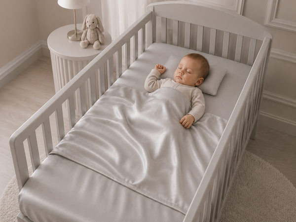 Couverture Bébé Silvsens Night en Soie et Fibres d’Argent — 80 × 120 cm