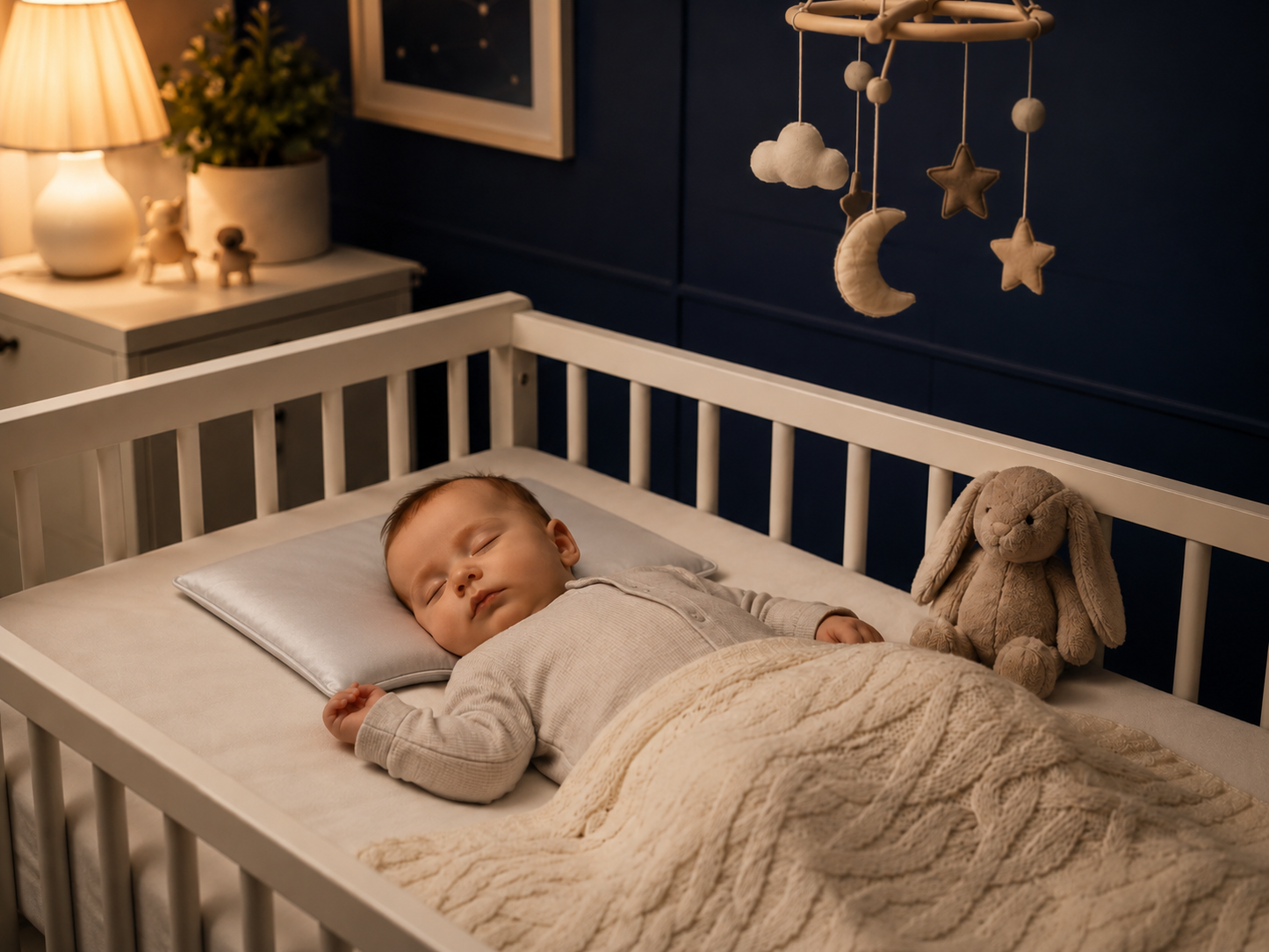 Oreiller Bébé Silvsens Night en Soie et Fibres d’Argent 40 × 30 cm