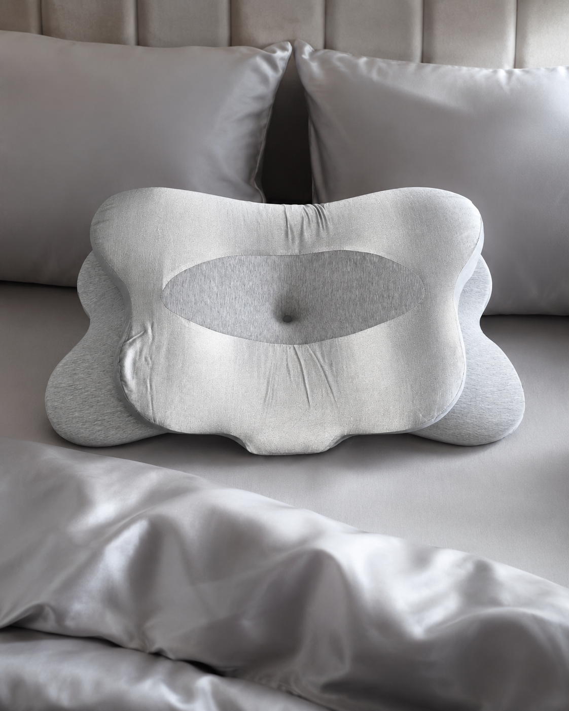 Oreiller Ergonomique Spécial Silvsens avec Soie et Fibres d’Argent