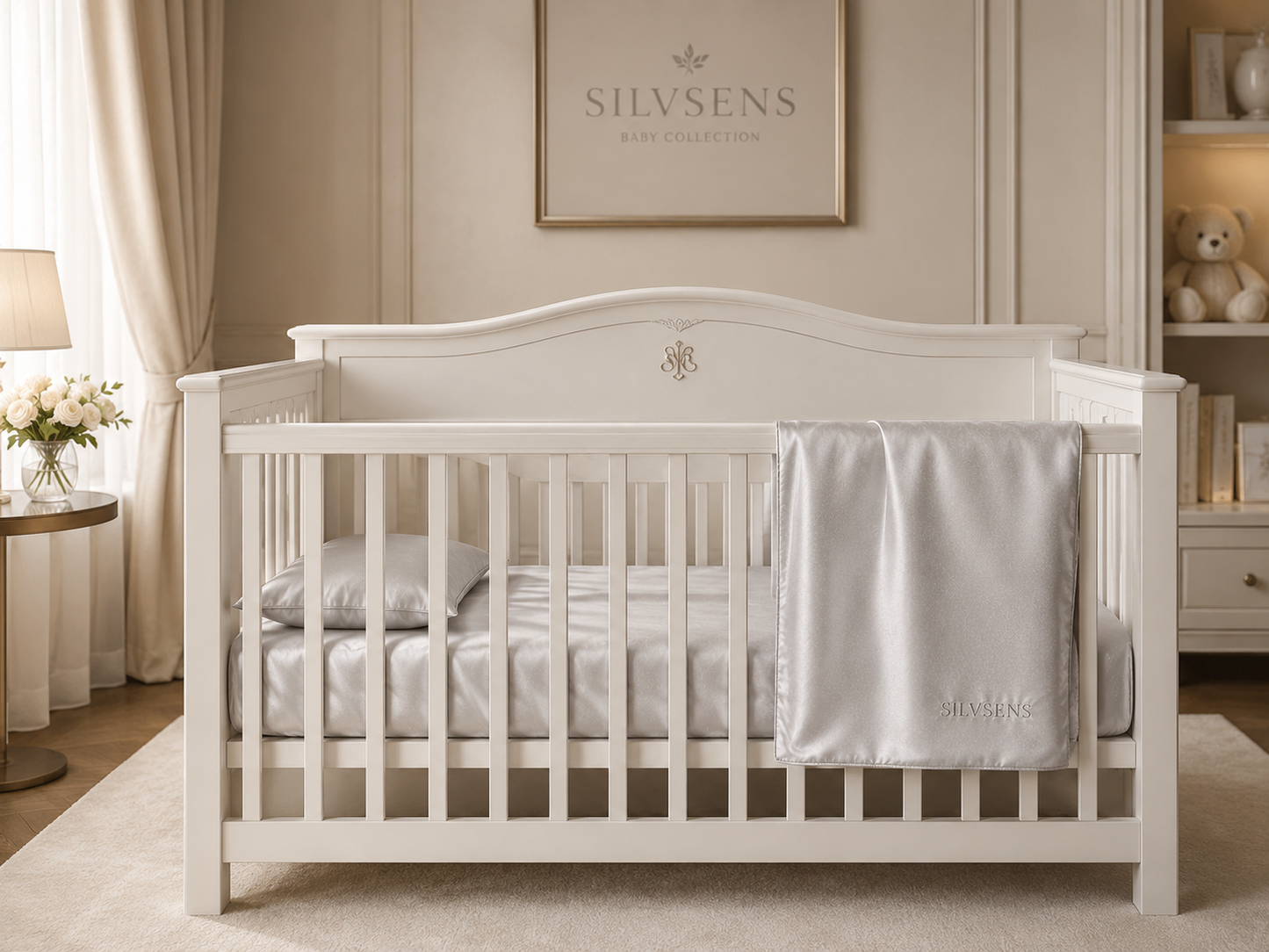 Drap-Housse Bébé SILVSENS en Soie et Fibres d’Argent